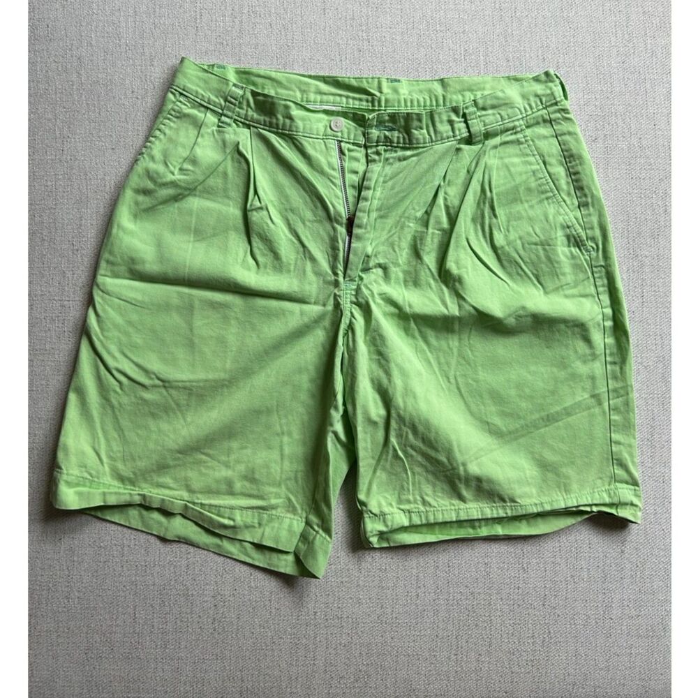 Men's Shorts - Bill's Khakis - Lime Green - Waist 33 - Inseam 9in